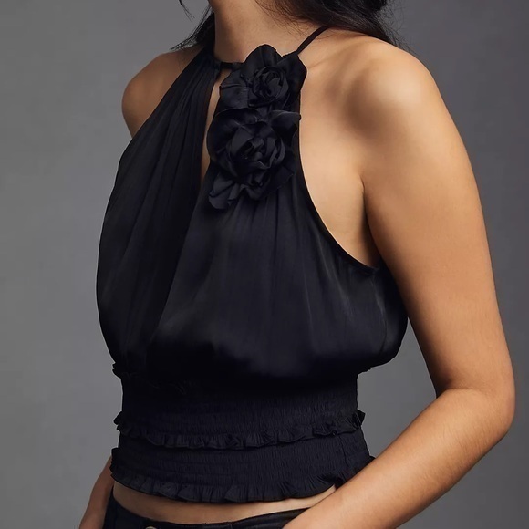 Anthropologie Floral Halter Top - Picture 1 of 5